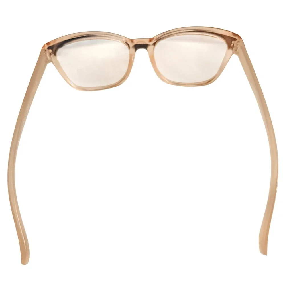 Jones New York Women Reading Glasses +2.00 Peach Translucent Square Frame JNY017